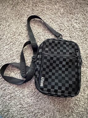 Brixley Black Checkered Crossbody Bag